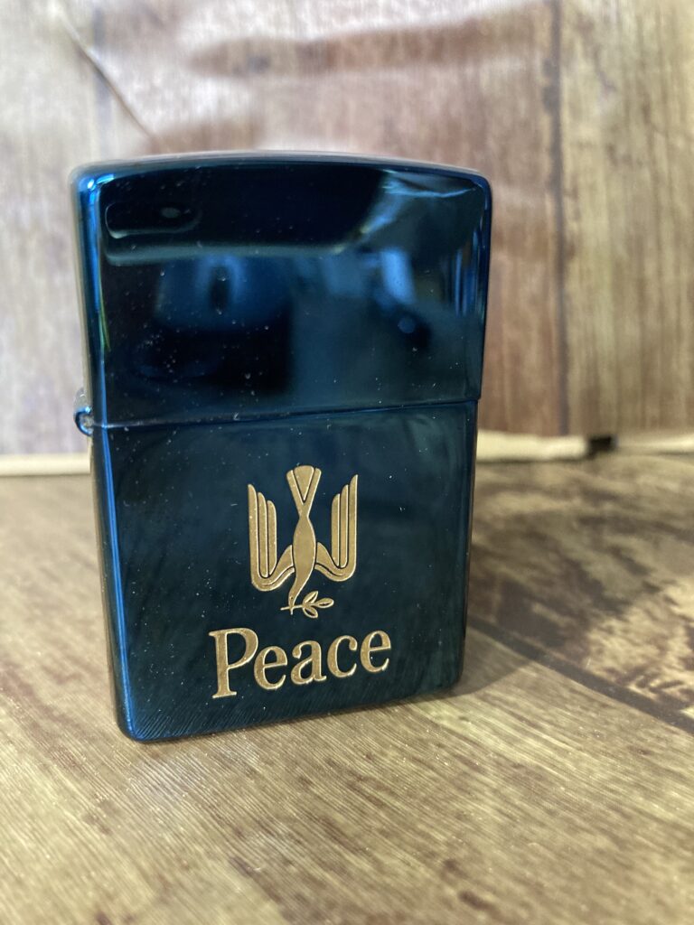 ZIPPO Peace ブルーチタンの買取事例